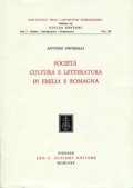 SocietÃ , cultura e letteratura in Emilia e Romagna - di Antonio Piromalli